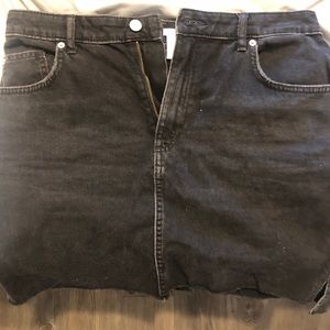 H&M Black Jean Skirt